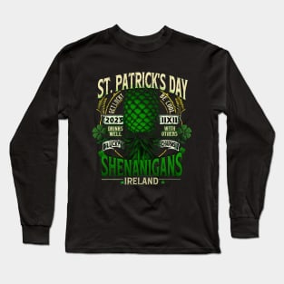 Upside Down Pineapple St. Patrick's Day Long Sleeve T-Shirt